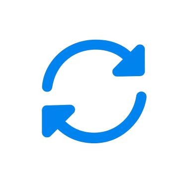 Symbol Kreislauf für Update und Begleitung